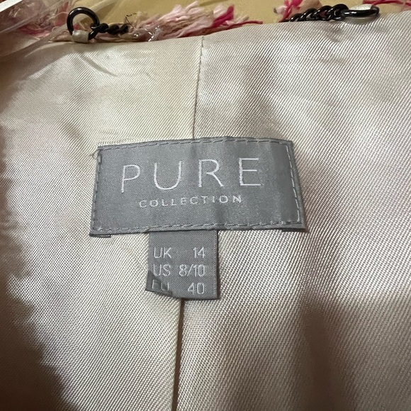 Pure Collection Pink and White Tweed Blazer - Picture 4 of 10